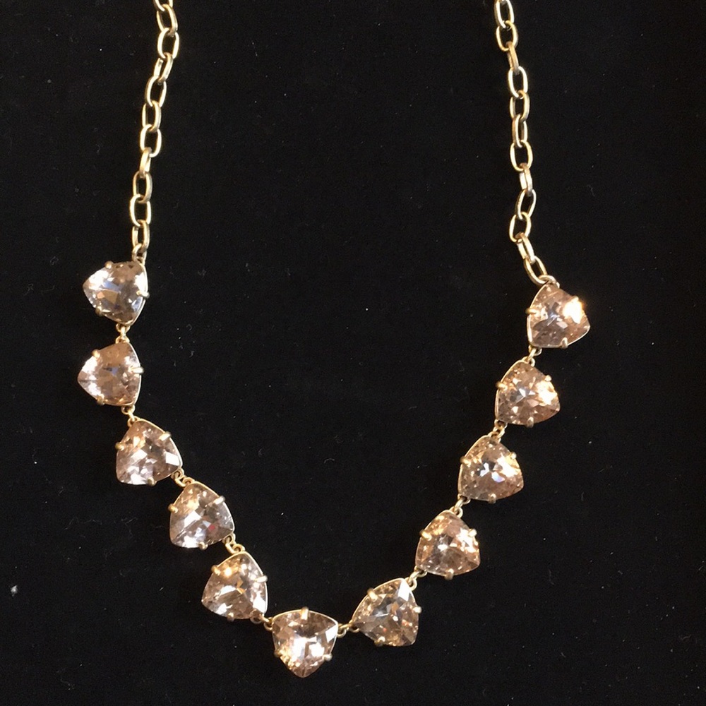 Stella & Dot Somervell peach and gold necklace